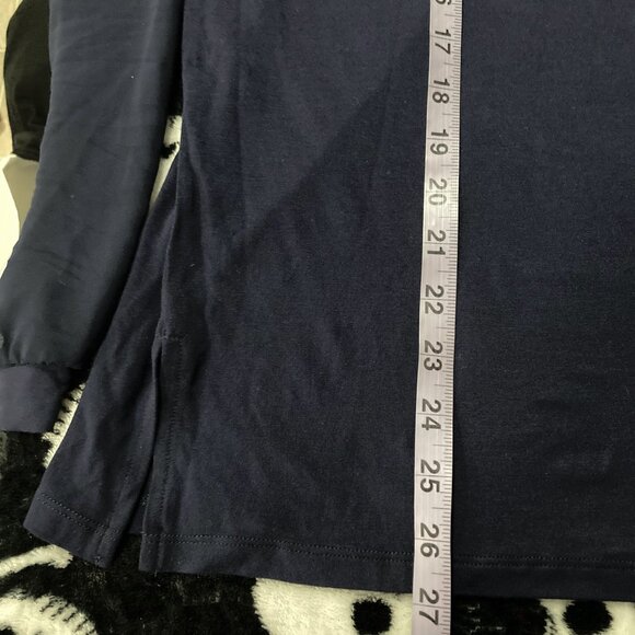 REITMANS NWT Navy blue scoop neck top with sheer sleeves ~ XL 1X XXL 2X shirt - Picture 7 of 16